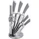 Набор ножей на пластиковой вращающейся подставке