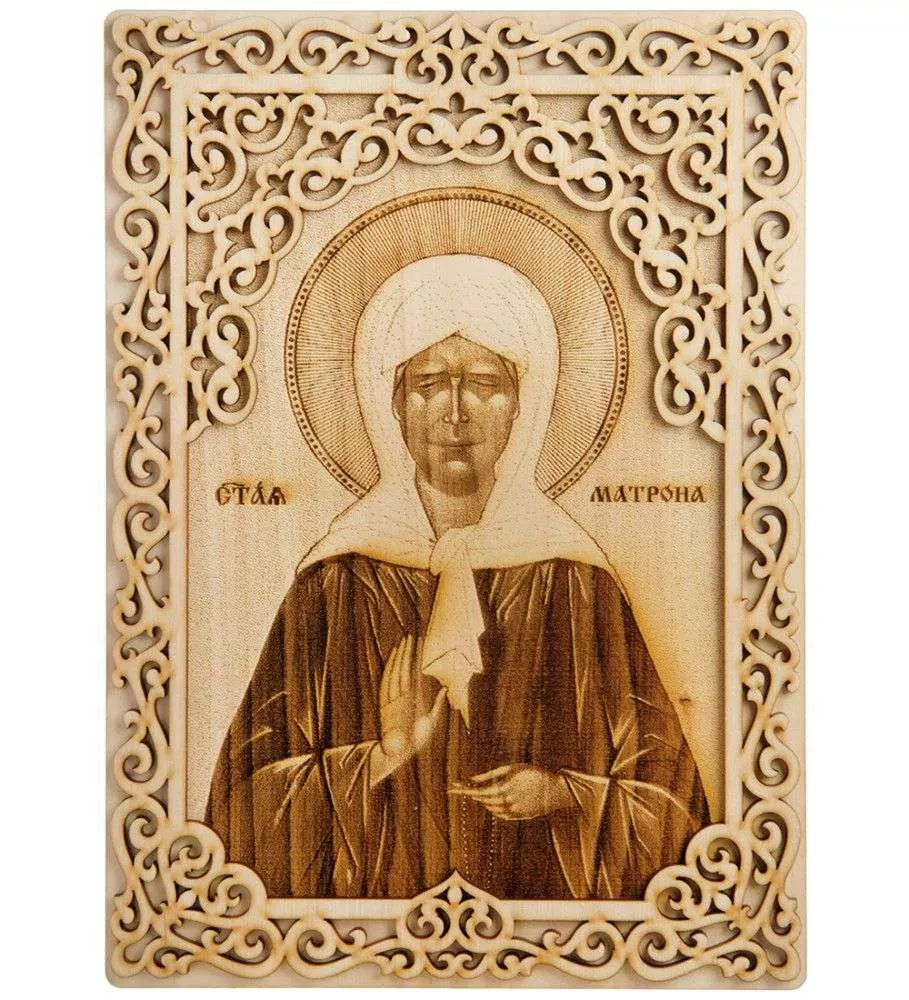 Икона с окладом Святая Матрона