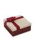 Коробка подарочная Квадрат (бордовый, бежевый)