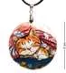 Кулон из перламутра Коты