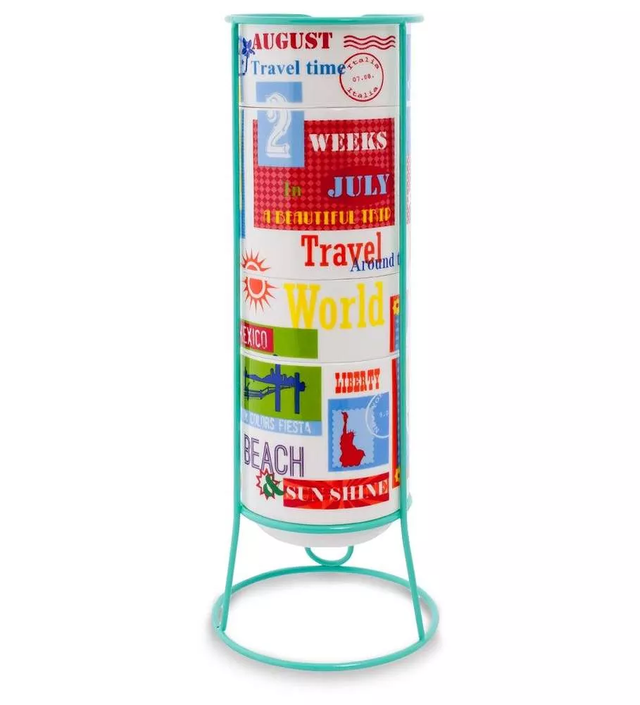 Набор кружек на подставке Travel Time