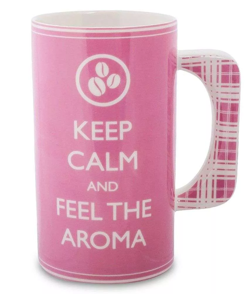Кружка Keep Calm and Smeel The Coffee (розовая)