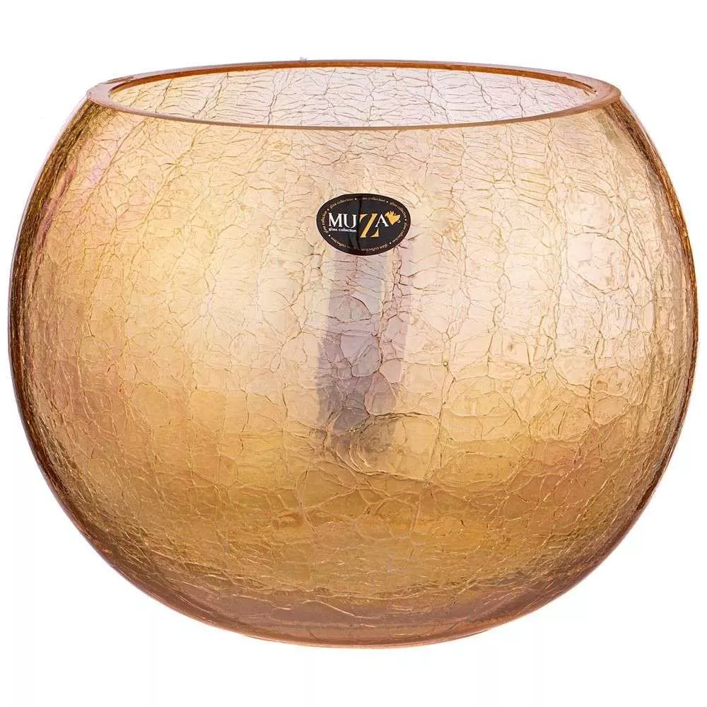 Ваза шар Cracle amber
