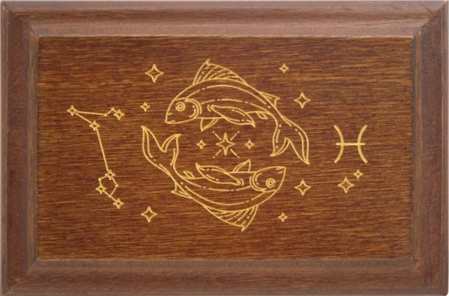 Шкатулка деревянная Знак Зодиака - Рыбы