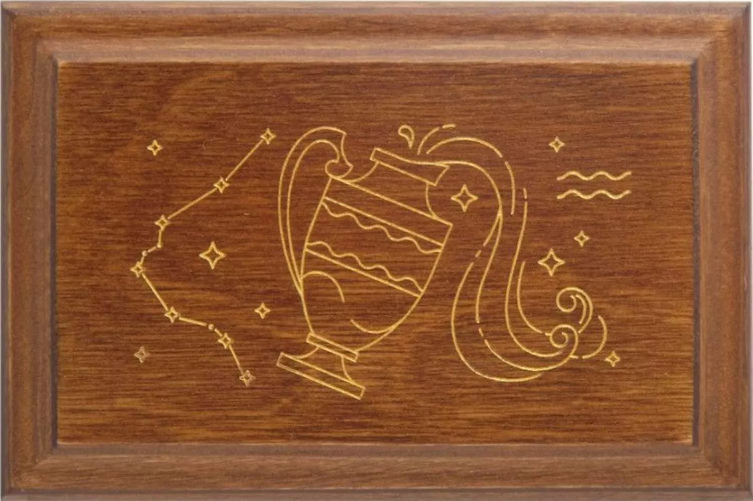 Шкатулка деревянная Знак Зодиака - Водолей
