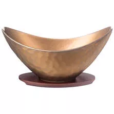 Салатник на деревянной подставке Bronze