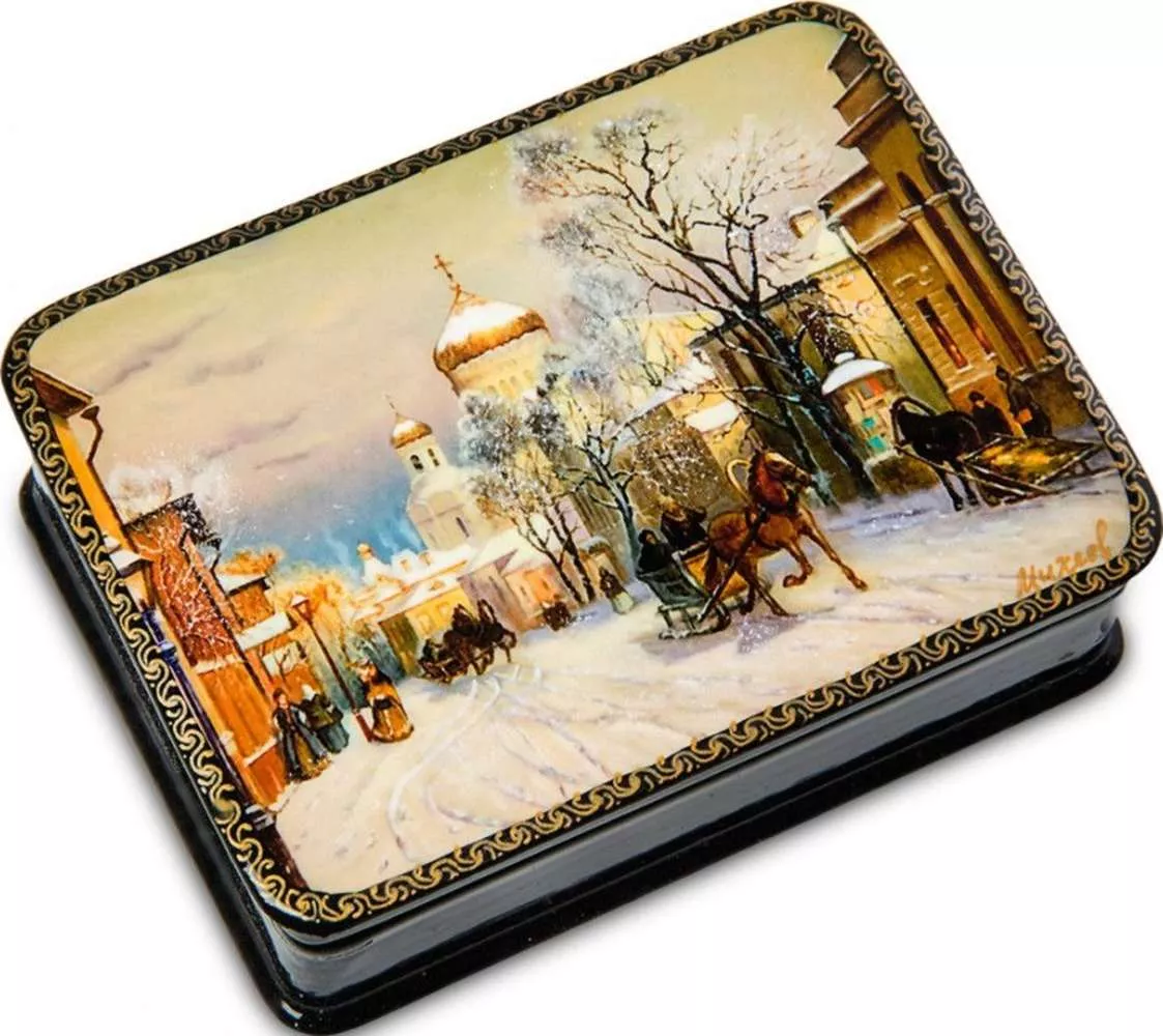 Шкатулка в технике декупаж Старая Москва