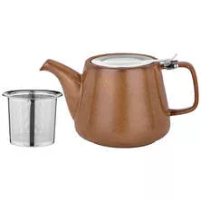 Чайник с металлическим ситом и крышкой Luster (коричневый)