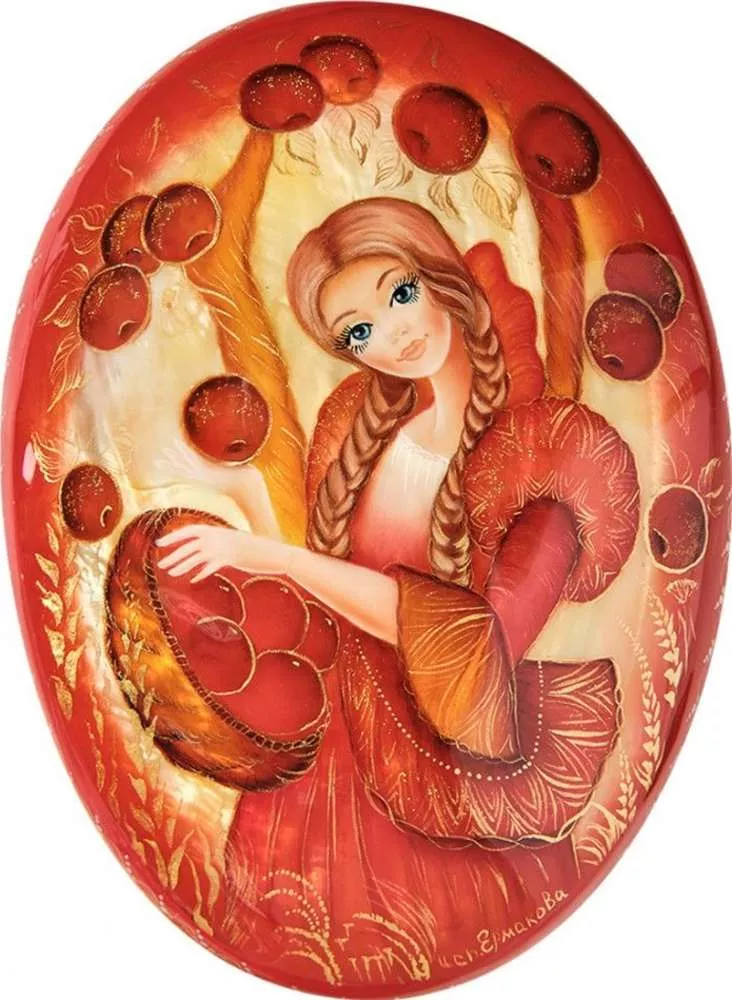 Шкатулка Любава с яблоками (Ермакова)