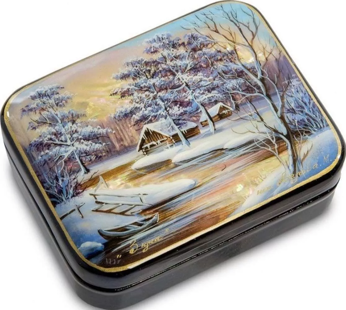 Шкатулка Зимний пейзаж (Белова)