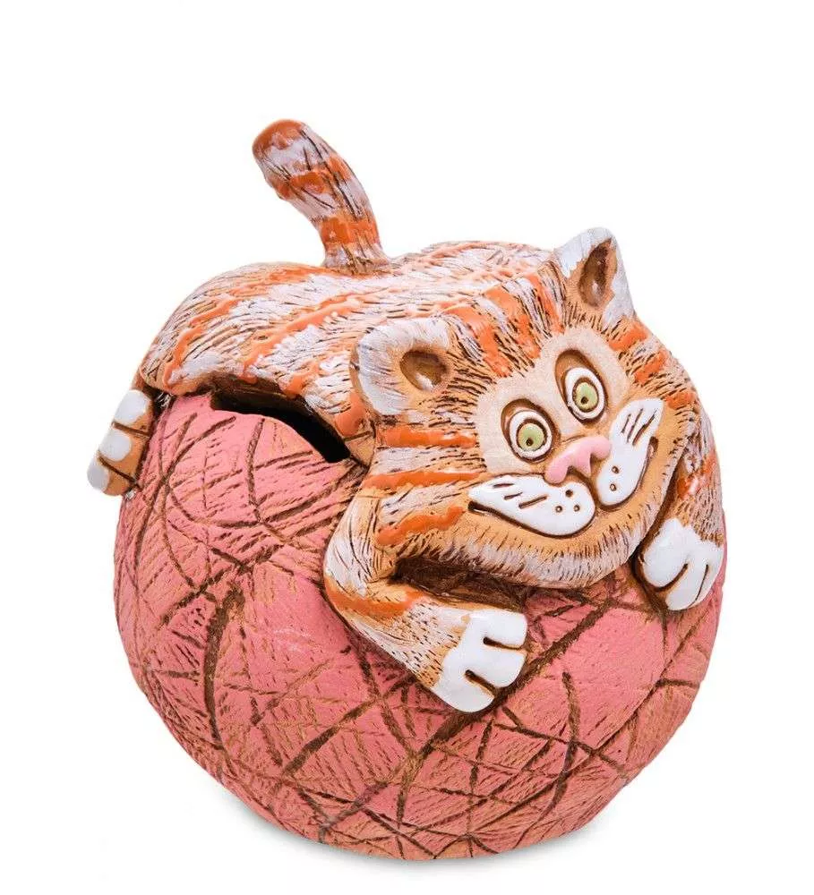 Копилка Игривый котик на клубке