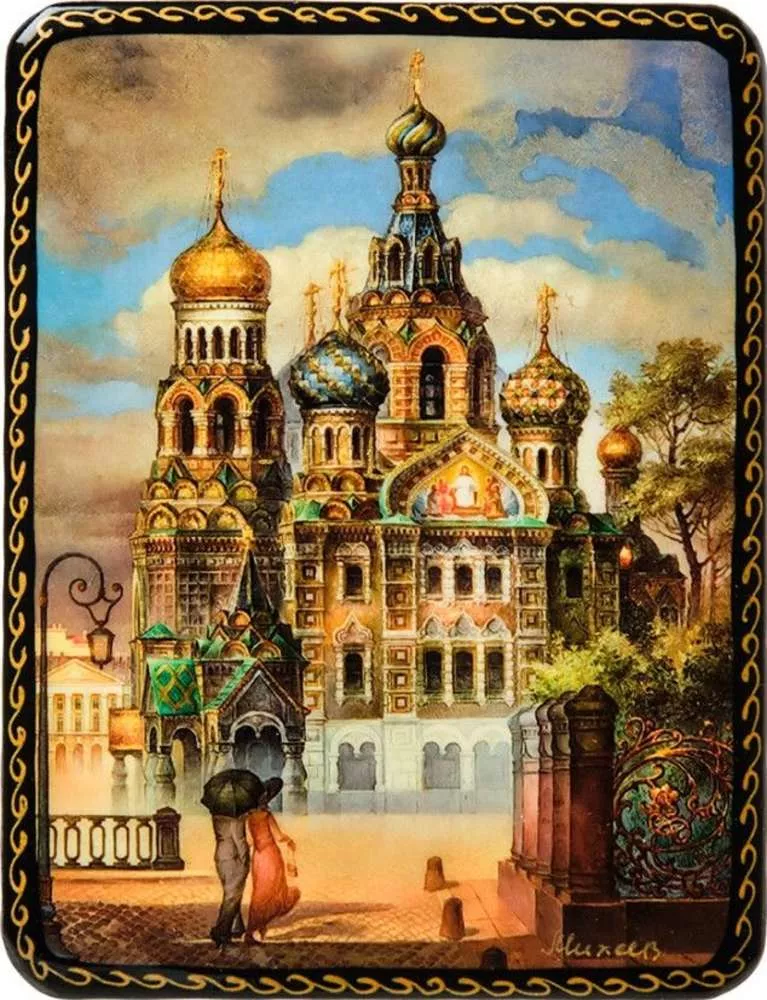 Шкатулка в технике декупаж Старый Петербург