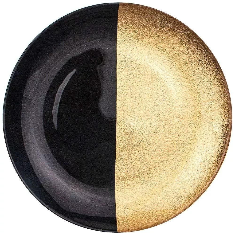Тарелка Bohemia black/gold