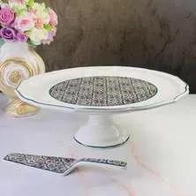 Тортовница Дария на ножке с лопаткой