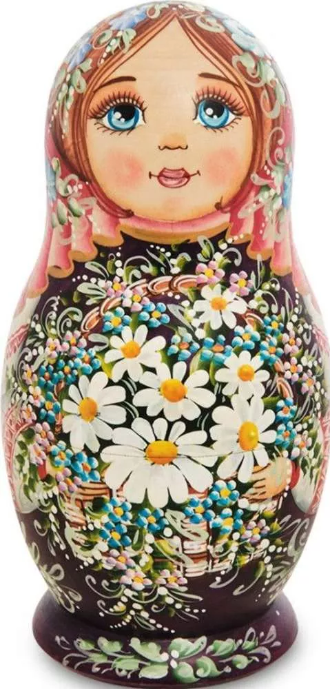 Матрешка Мария с цветами