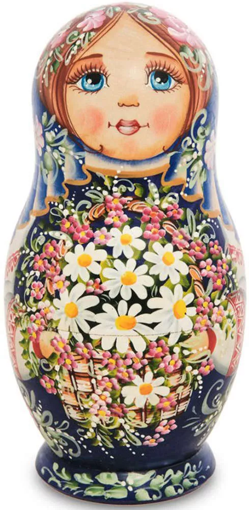 Матрешка Мария с цветами
