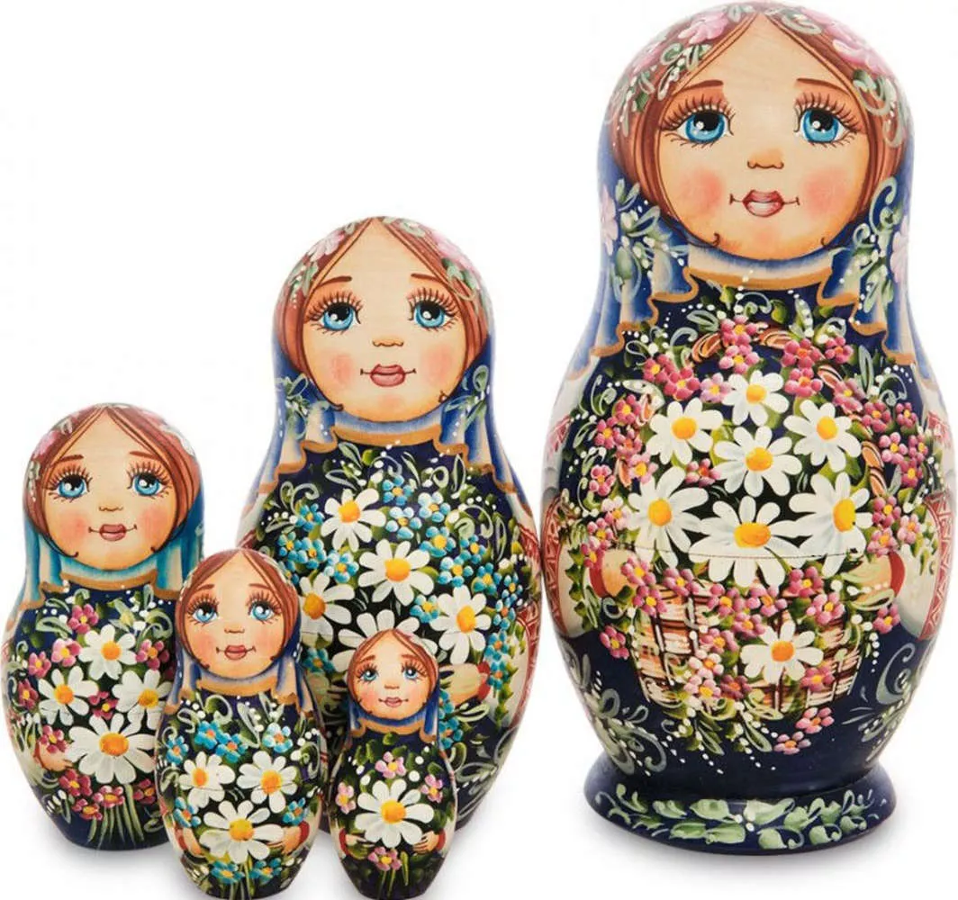 Матрешка Мария с цветами