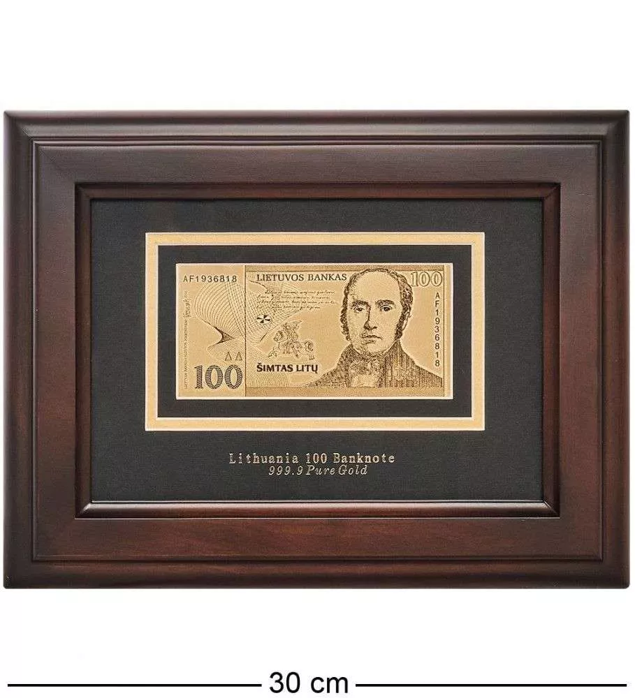 Панно Банкнота 100 LIT (лит) Литва