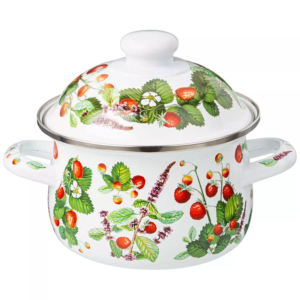 Кастрюля эмалированная Berry Tea