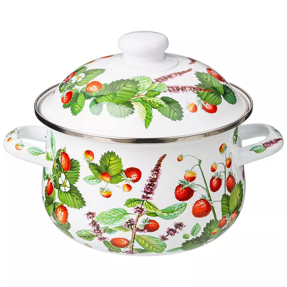 Кастрюля эмалированная Berry Tea