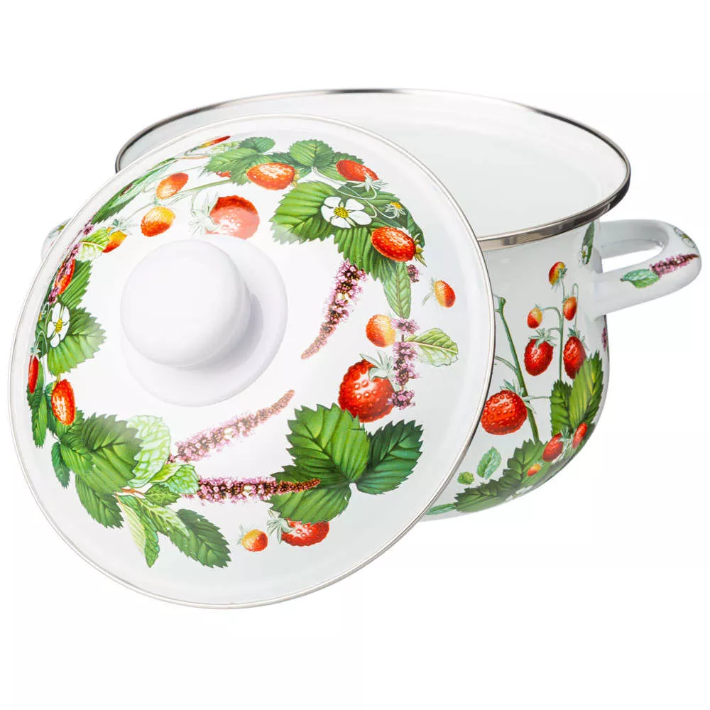 Кастрюля эмалированная Berry Tea