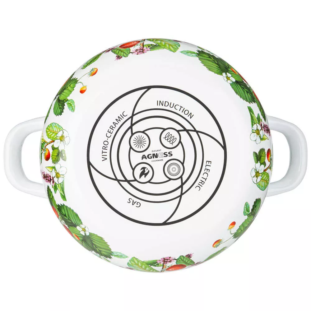 Кастрюля эмалированная Berry Tea
