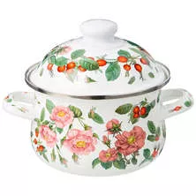 Кастрюля эмалированная Rosehip Tea