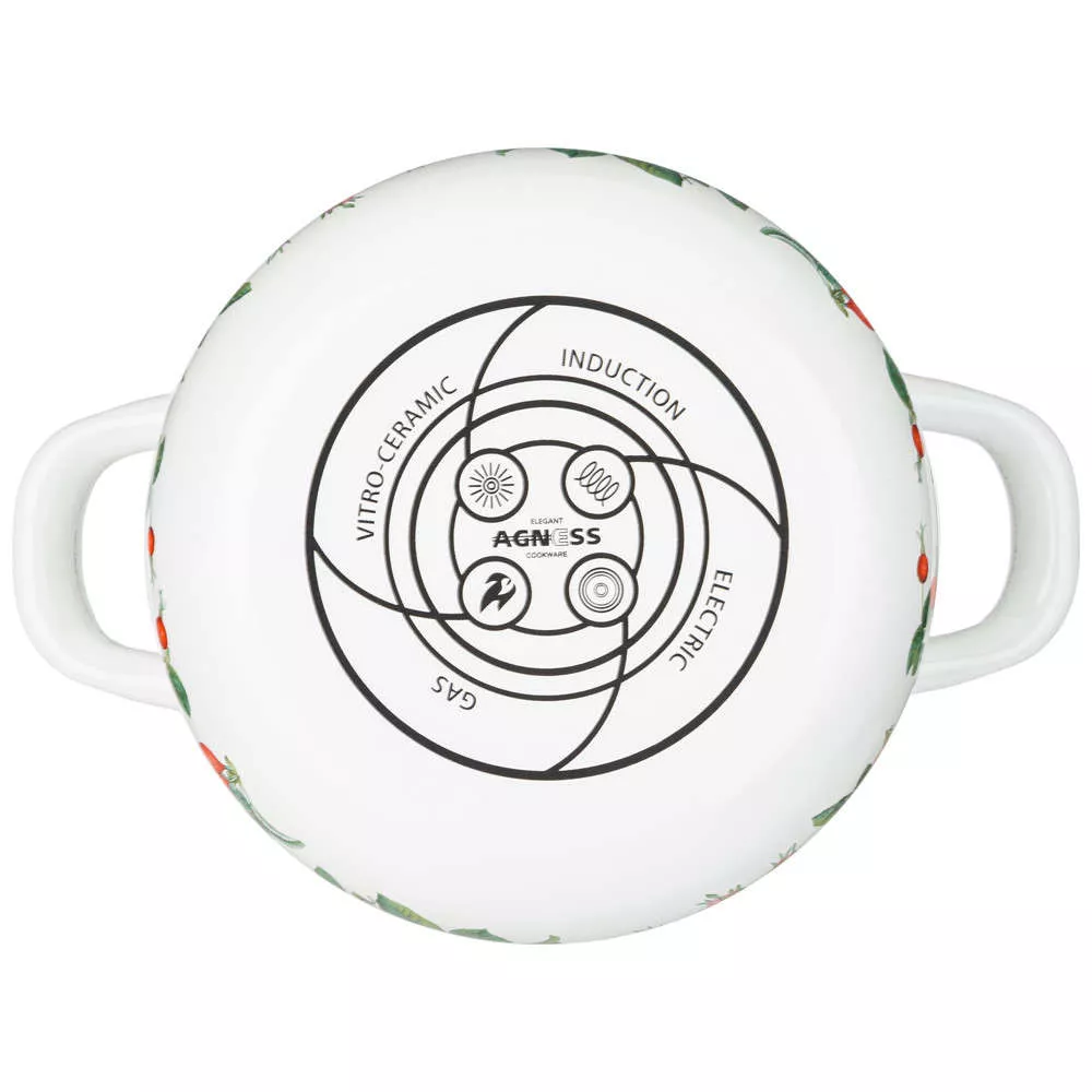 Кастрюля эмалированная Rosehip Tea