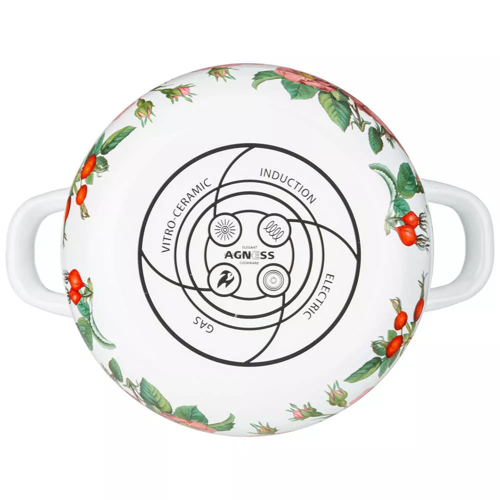 Кастрюля эмалированная Rosehip Tea