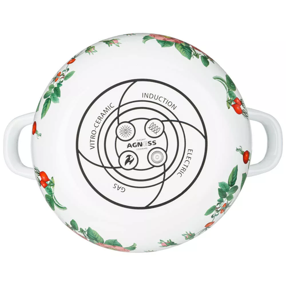 Кастрюля эмалированная Rosehip Tea