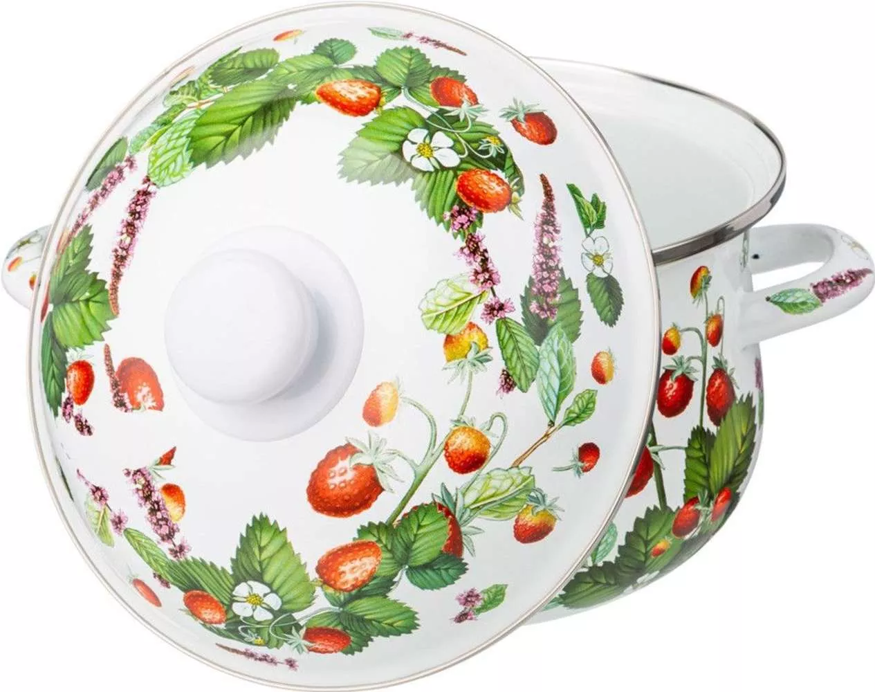 Кастрюля эмалированная Berry Tea