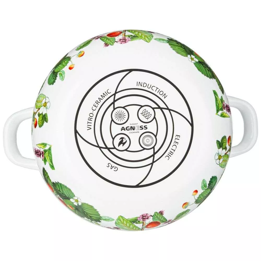 Кастрюля эмалированная с крышкой Фруктовая корзина