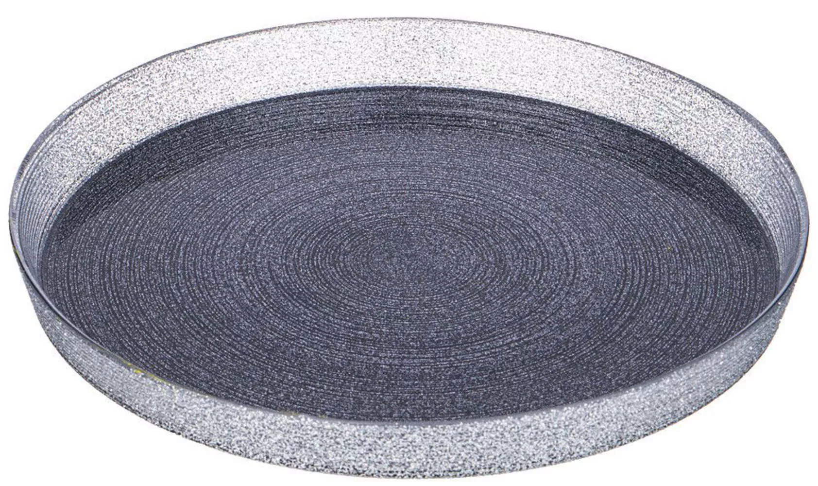 Тарелка акцентная Miracle black silver