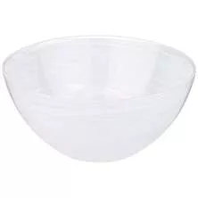 Салатник стеклянный Murano white
