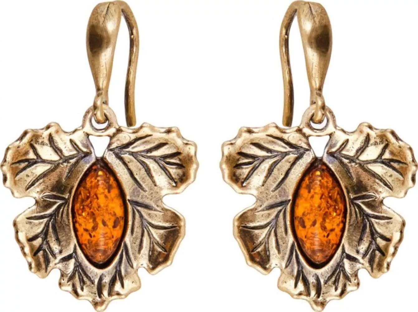 Серьги Листья Каштана