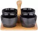 Набор из 4-х соусников Graphite
