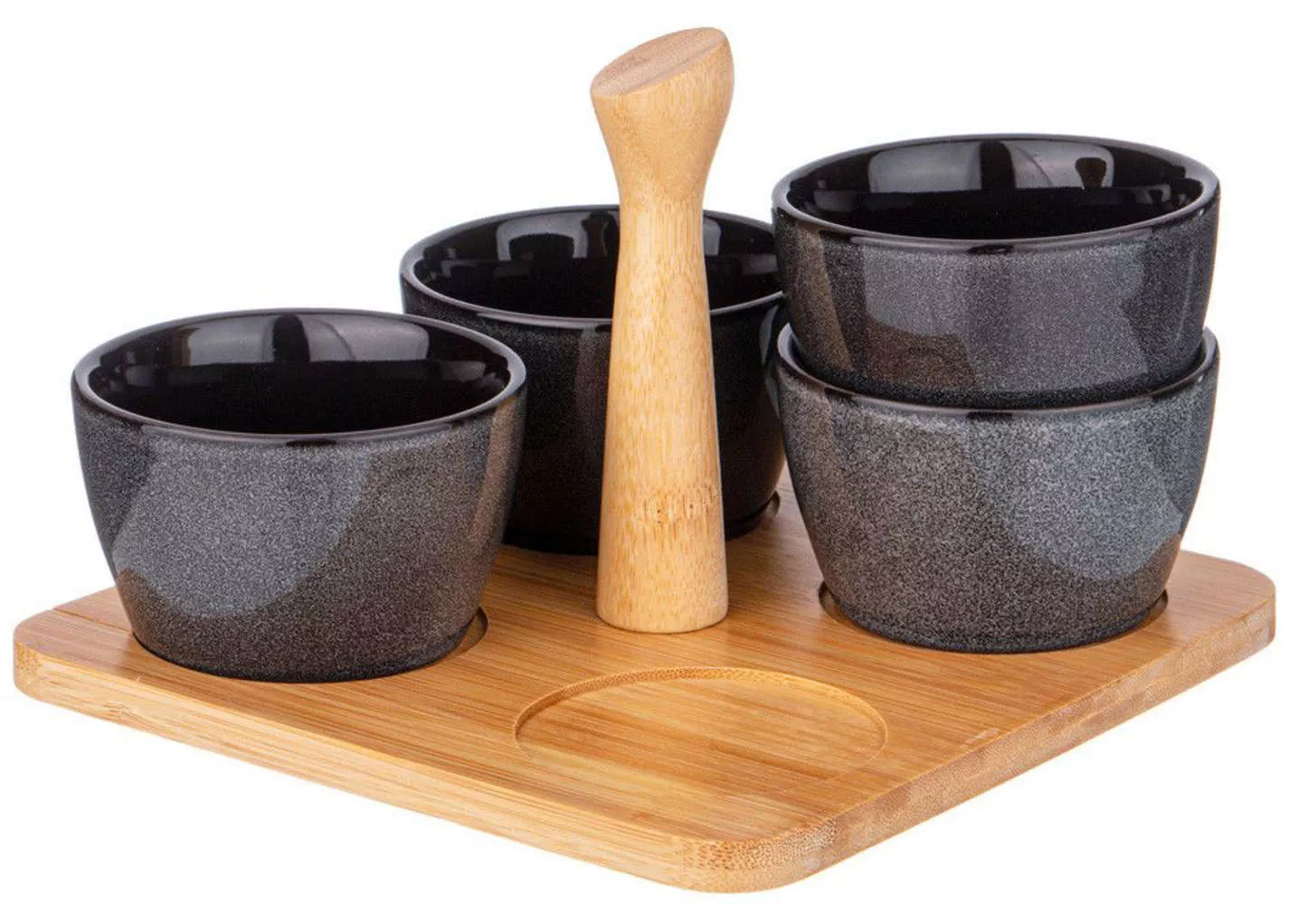 Набор из 4-х соусников Graphite