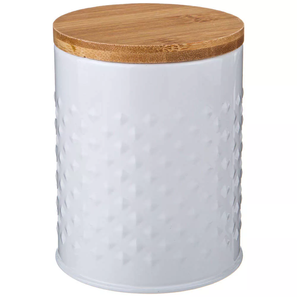 Хлебница agness с 2-мя банками для сыпучих продуктов (white)