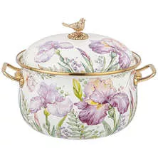 Кастрюля эмалированная с крышкой Irises