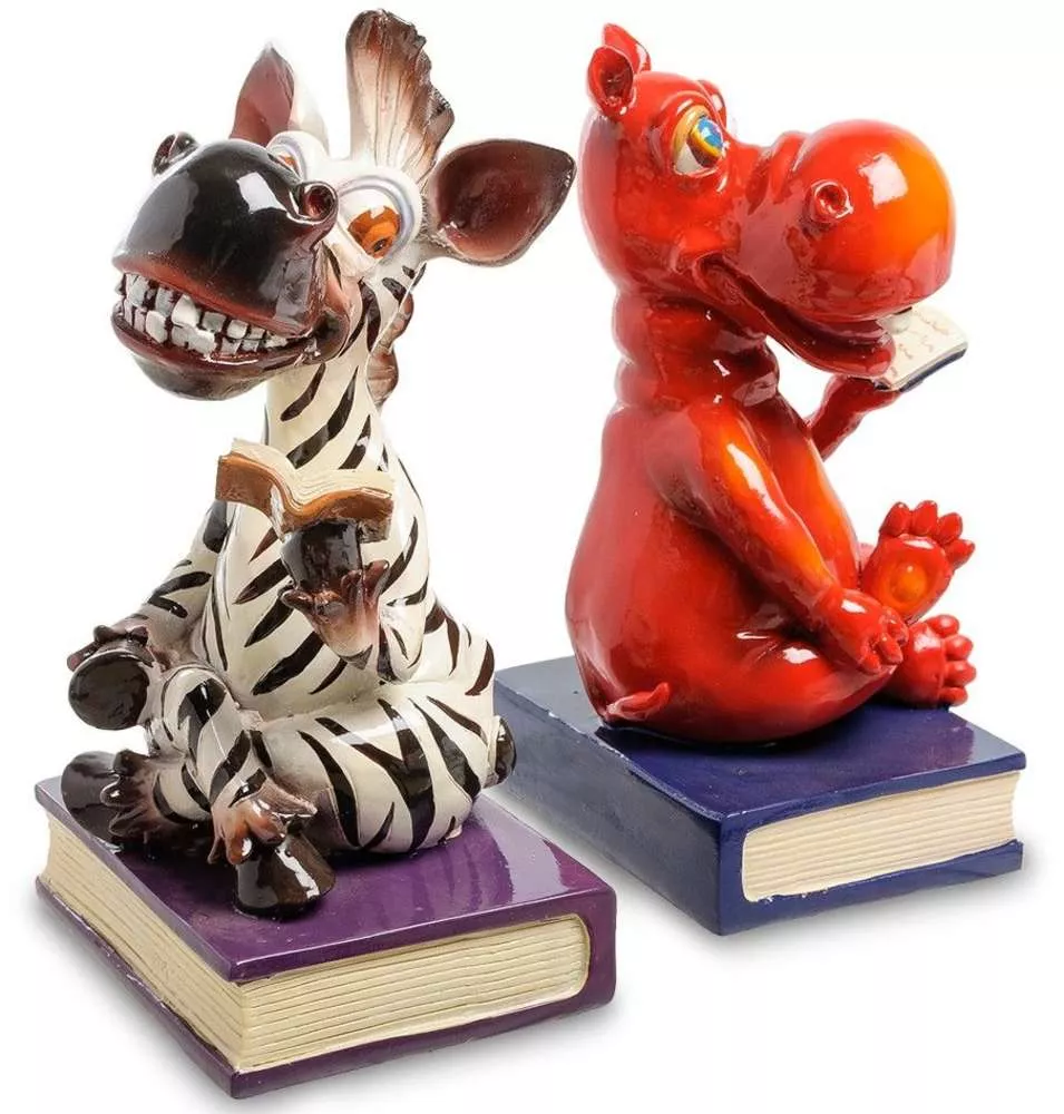 Держатели для книг Бегемотик с Зеброй