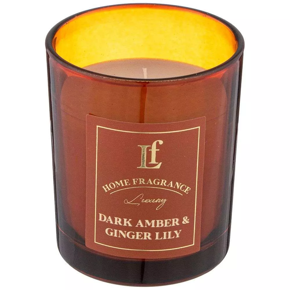 Свеча ароматизированная в стакане Dark amber & ginger lily