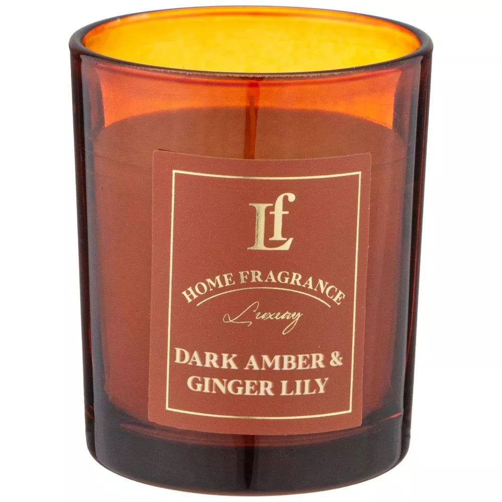 Свеча ароматизированная в стакане Dark amber & ginger lily