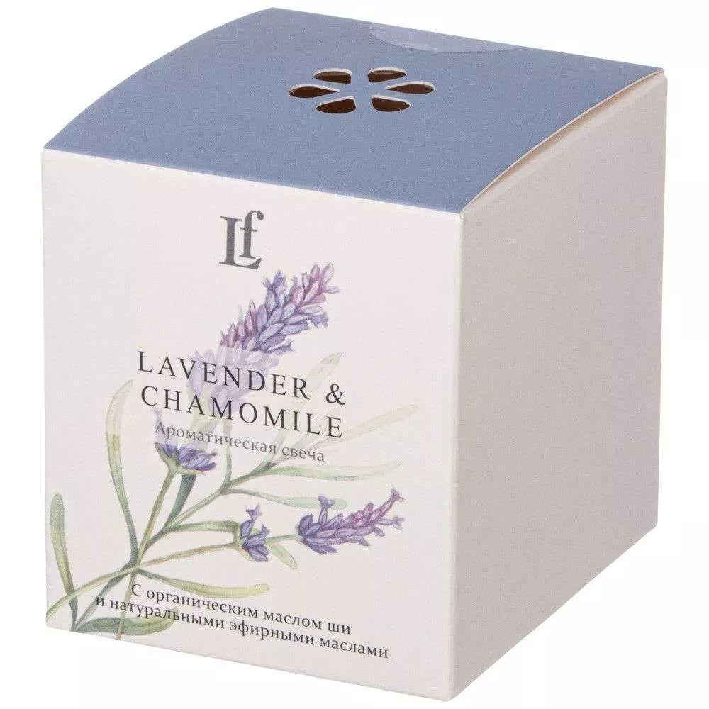 Свеча ароматизированная в стакане Lavender & chamomile