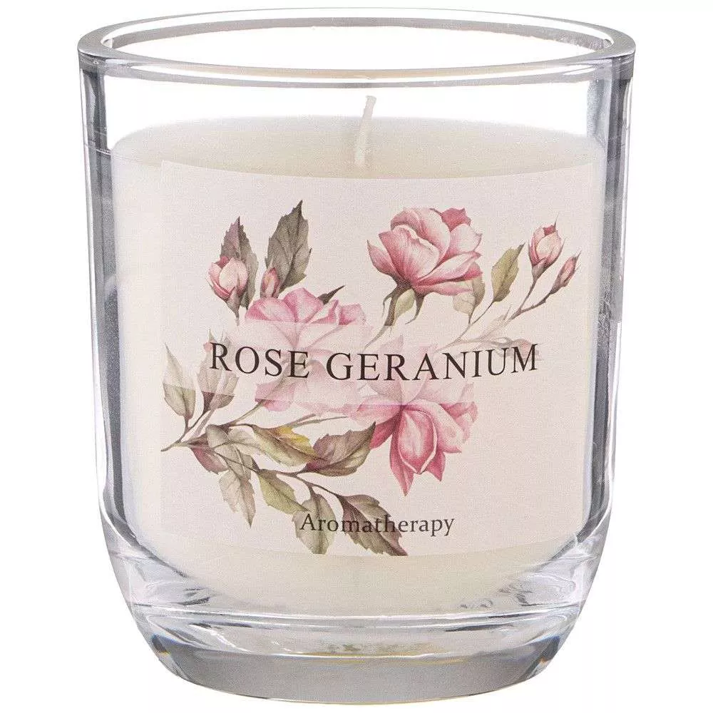 Свеча ароматизированная в стакане Rose geranium