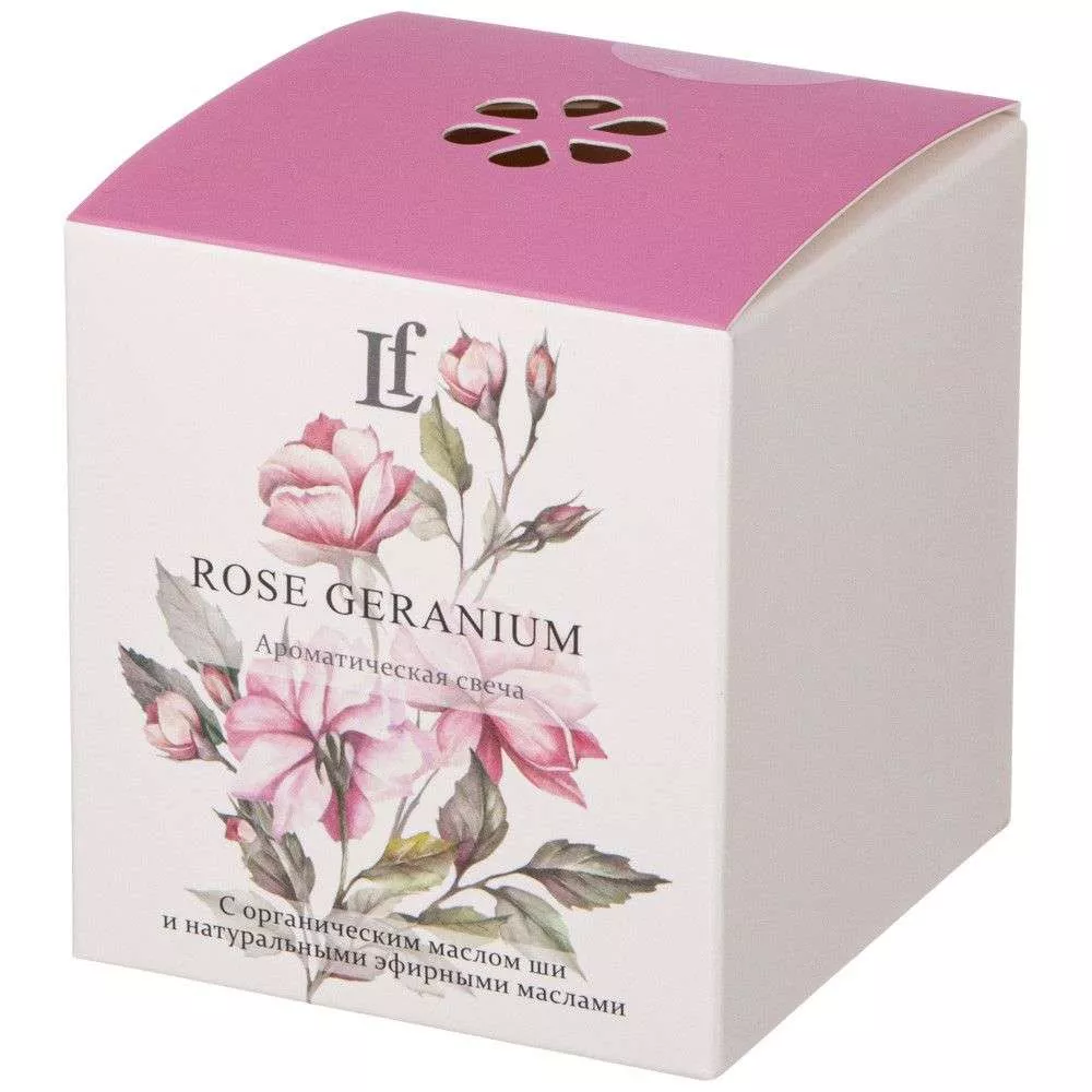 Свеча ароматизированная в стакане Rose geranium