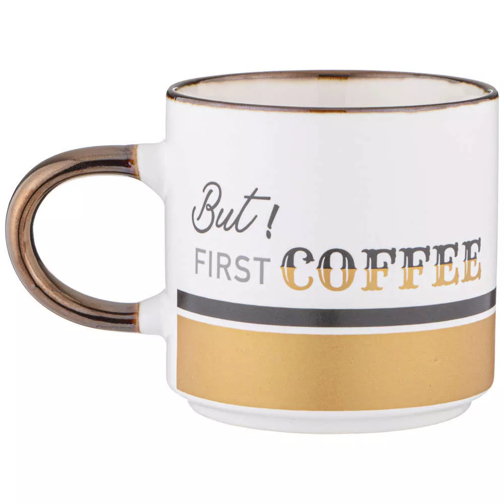 Кружка But first coffee (белая)