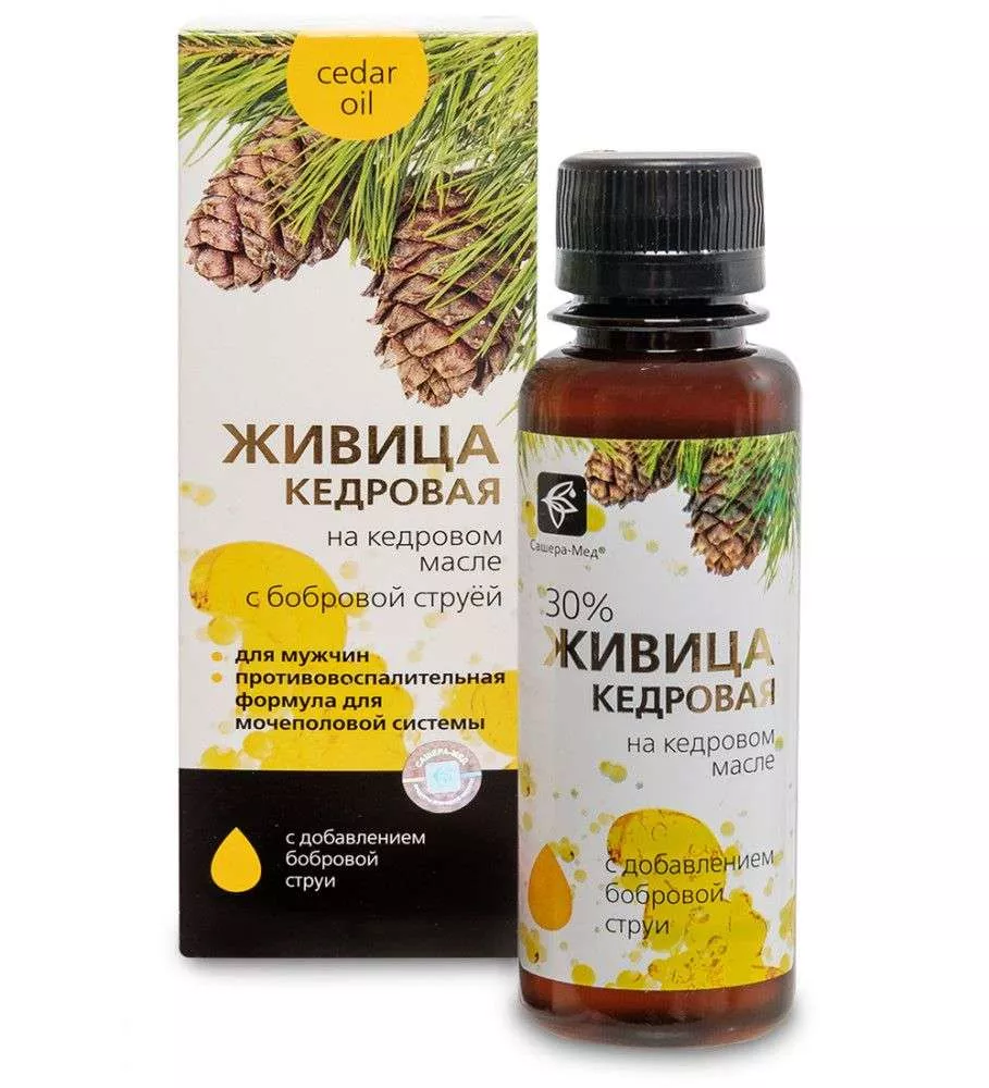 Живица кедровая на кедровом масле С бобровой струёй - Для мужского здоровья