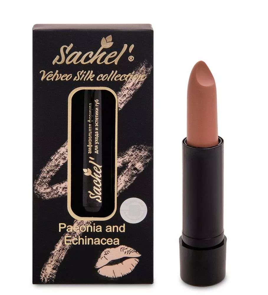 Сашель Помада Sachel Velveo Silk collection Paeonia and Echinacea