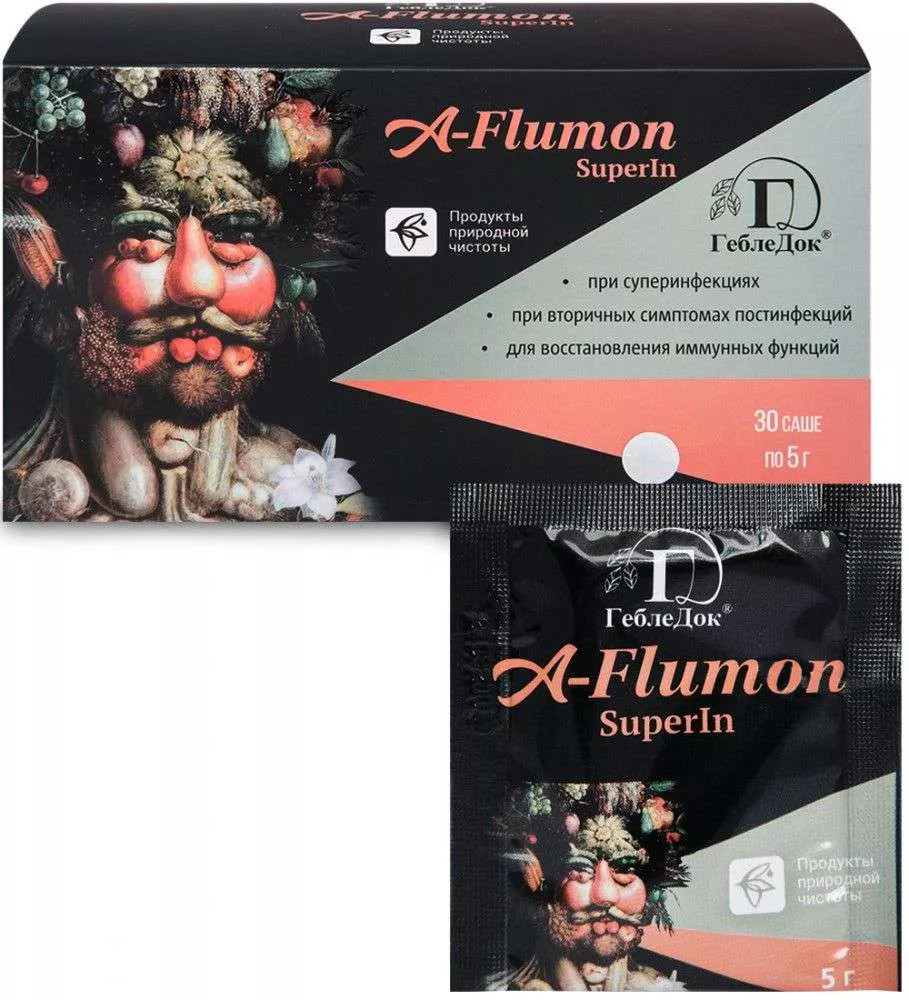 A-Flumon SuperIn концентрат пищевой для восстановления иммунитета, 30 саше по 5 г