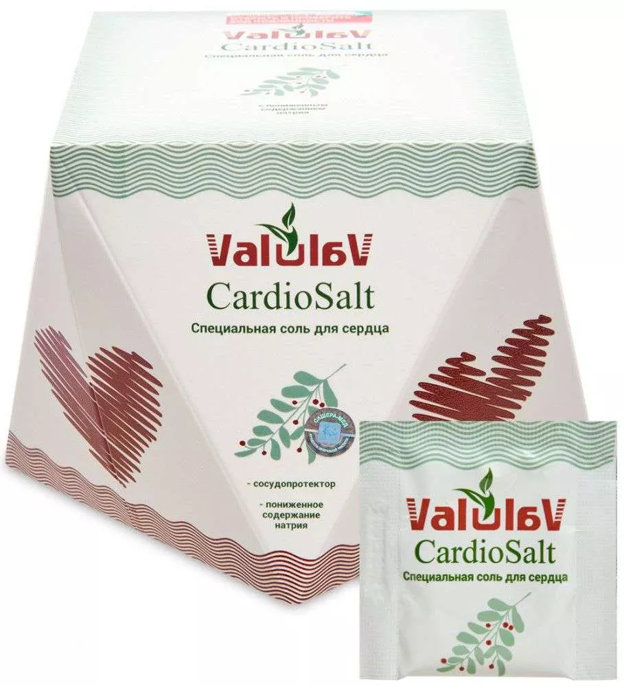 ValulaV CardioSalt соль для сердца, 50 саше-пакетов по 3 г